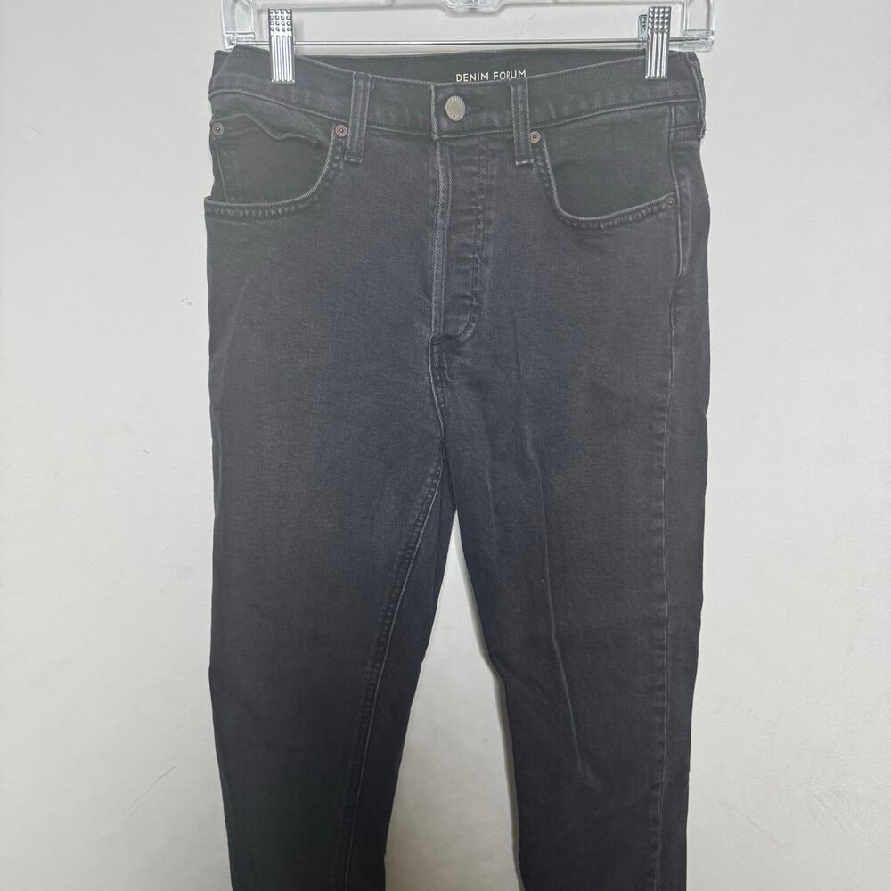 Denim Forum The Yoko High Rise Slim‎ Crop Black Jeans Size 27 Button Fly - Picture 4 of 14